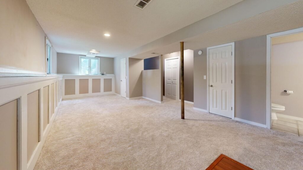 Finished basement interior